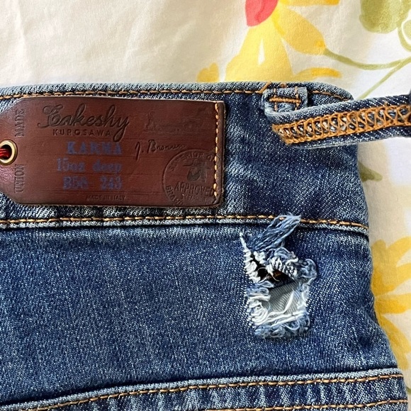 Takeshy Kurosawa Distressed Paint Splattered Jeans Button Fly Mens 32 Stretch - Picture 9 of 16